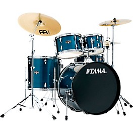 TAMA Imperialstar... TAMA Imperialstar 5-Piece Complete Drum Set With 22" Bass Drum and MEINL HCS Cymbals Hairline Light Blue