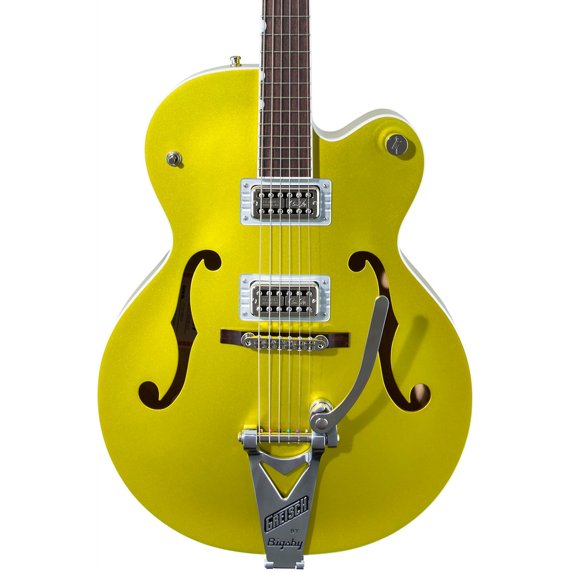 Signature　Platinum　Rod　Hot　With　Bigsby　Gretsch　Setzer　Guitar　Center　Guitars　G6120T-HR　Lime　Brian　Hollowbody　Gold