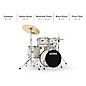 TAMA Imperialstar 5-Piece Complete Drum Set With 18" Bass Drum and MEINL HCS Cymbals Vintage White Sparkle