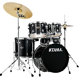 TAMA Imperialstar 5-Pi... TAMA Imperialstar 5-Piece Complete Drum Set With 18" Bass Drum and MEINL HCS Cymbals Hairline Black