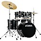 TAMA Imperialstar 5-Piece Complete Drum Set With 18" Bass Drum and MEINL HCS Cymbals Hairline Black thumbnail