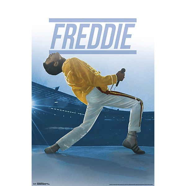 Trends International Queen Freddie Live Poster Rolled Unframed