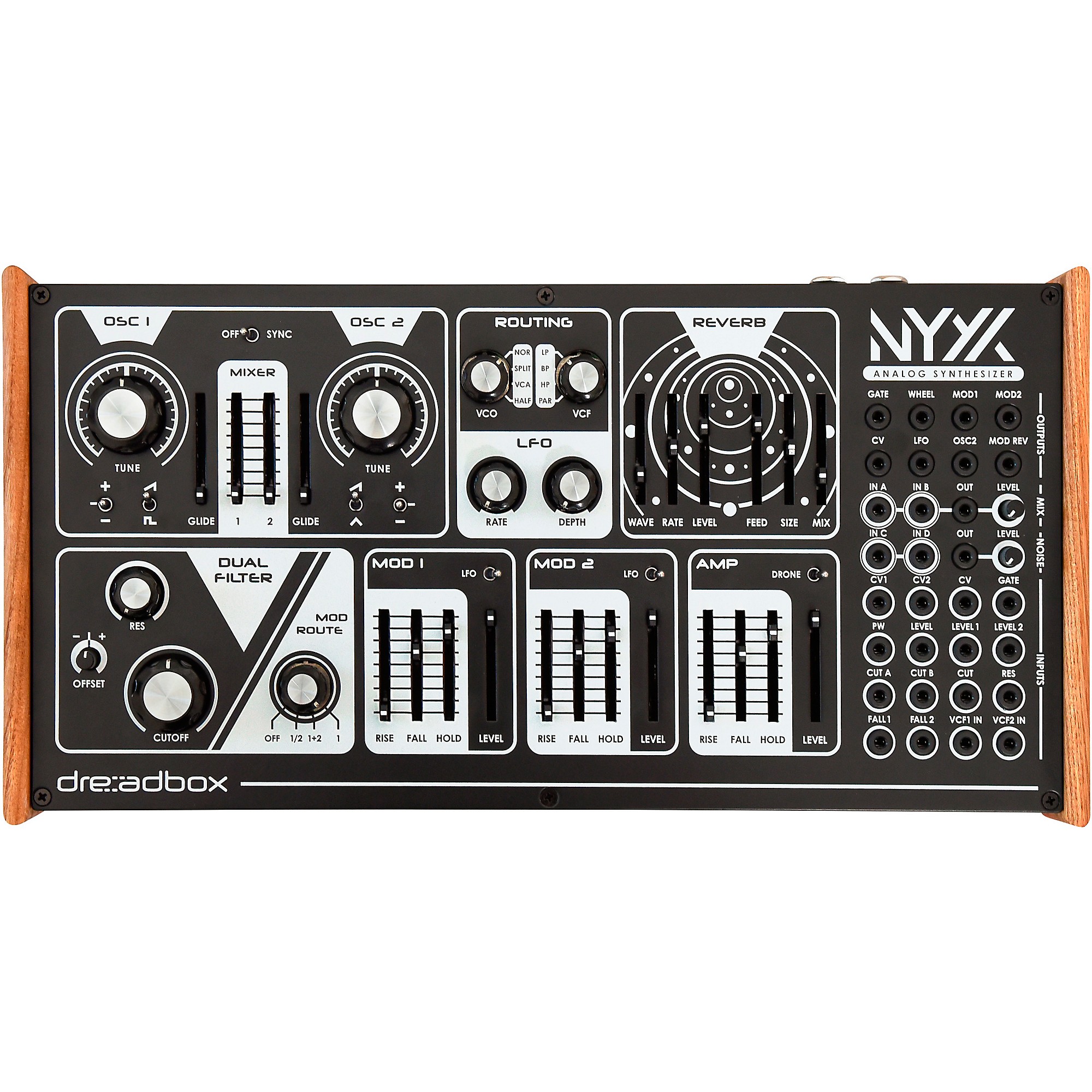 Open Box Dreadbox Nyx V2 Duophonic Analog Synthesizer Black