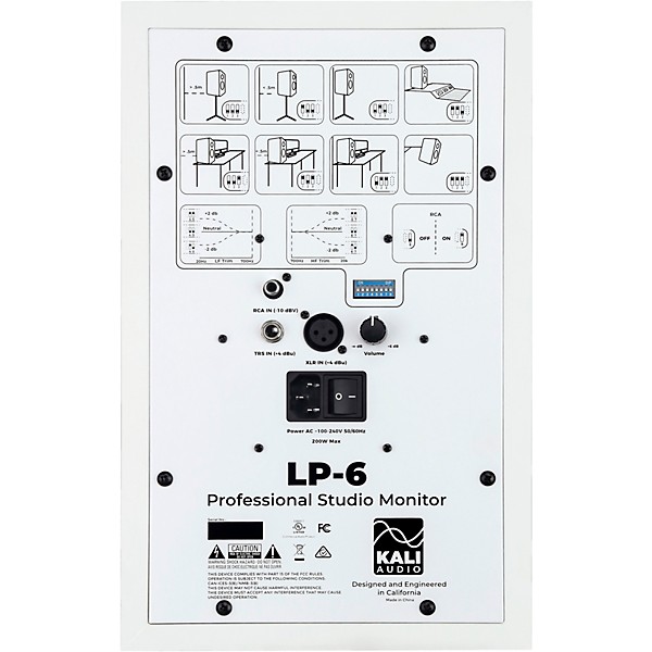 Kali Audio LP-6 6.5" Powered Studio Monitor (Each) White