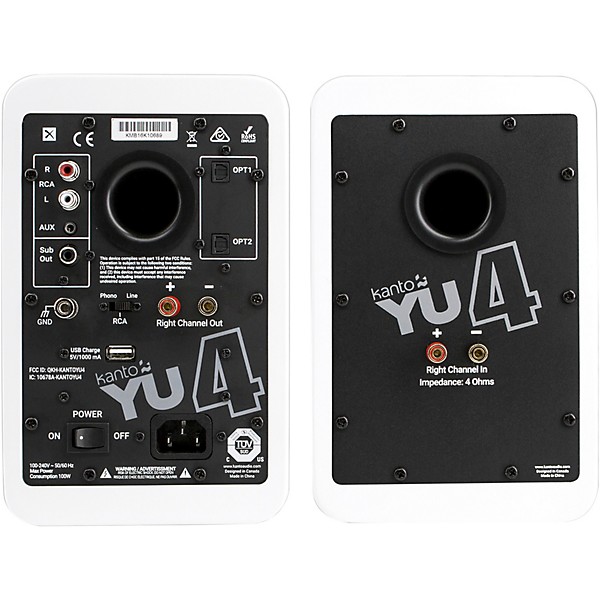 ION Pro BT500 Record Player Package with Kanto YU4 Powered Speakers Gloss White