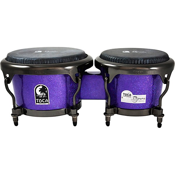 Open Box Toca Jimmie Morales Signature Series Purple Sparkle Bongos Level 1 7 and 8.5 in. Purple Sparkle