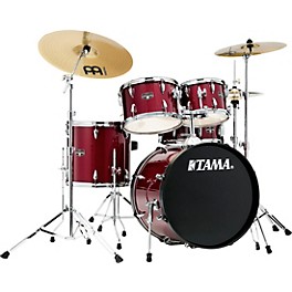 TAMA Imperialstar 5-... TAMA Imperialstar 5-Piece Complete Drum Set With MEINL HCS cymbals and 20" Bass Drum Candy Apple Mist