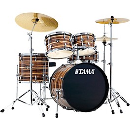 TAMA Imperialstar 5-... TAMA Imperialstar 5-Piece Complete Drum Set With MEINL HCS cymbals and 20" Bass Drum Coffee Teak Wrap