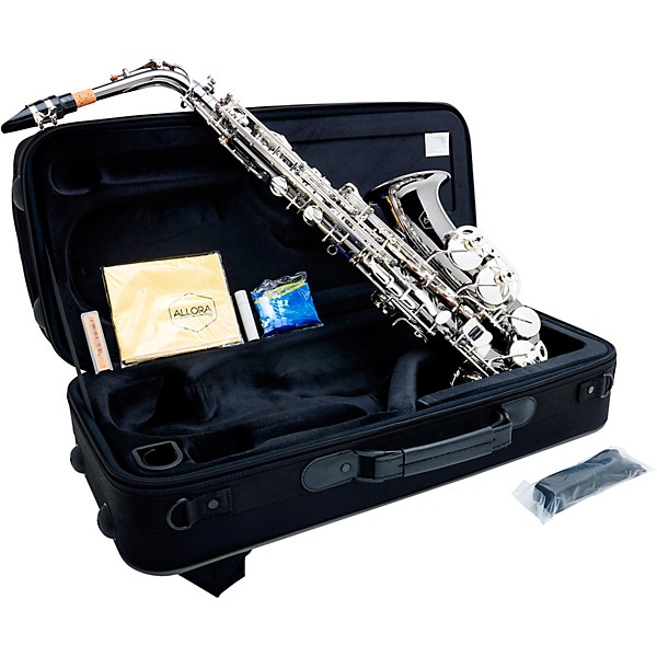 Allora AAS-450 Vienna Series Alto Saxophone Black Nickel Body Silver Keys