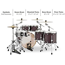 Mapex Armory Series Exotic Studioease Fast Shell Pack With 22" Bass Drum Purple Haze Satin
