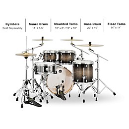 Mapex Armory Series Exotic Fusion 5-Piece Shell Pack With 20" Bass Drum Black Dawn