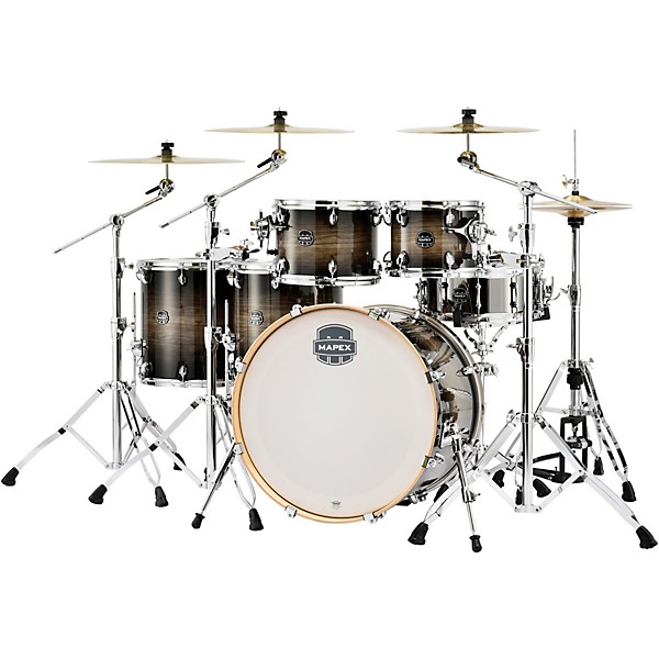 Mapex Armory Series Exotic Studioease 6-Piece Shell Pack With Deep Toms and 22" Bass Drum Black Dawn