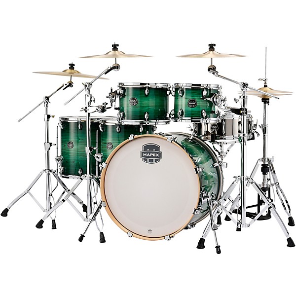 Mapex Armory Series Exotic Studioease 6-Piece Shell Pack With Deep Toms and 22" Bass Drum Emerald Burst