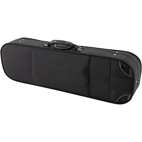 J. Winter Violin Oblong Case Greenline 4/4 Size Black Exterior, Red Interior