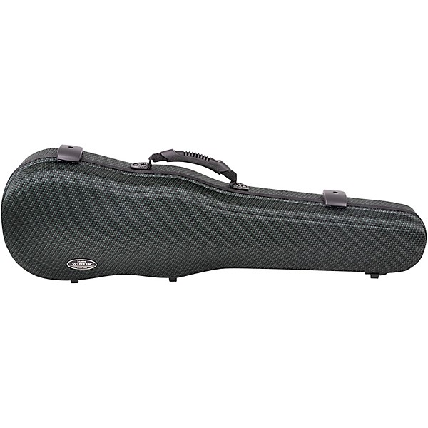 J. Winter Violin Shaped Case Greenline 4/4 Size Carbon Green Exterior, Black Interior