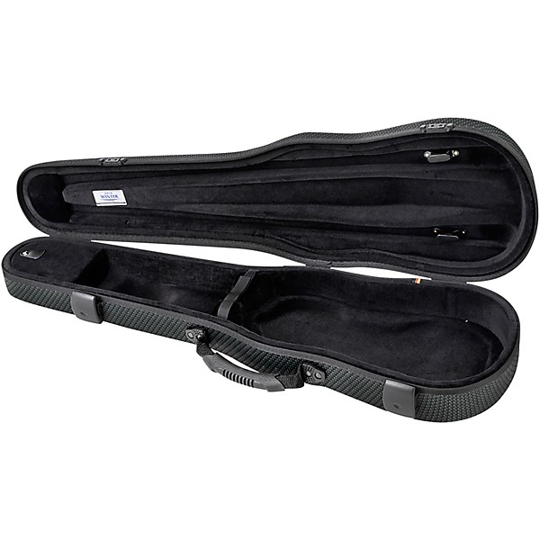 J. Winter Violin Shaped Case Greenline 4/4 Size Carbon Green Exterior, Black Interior