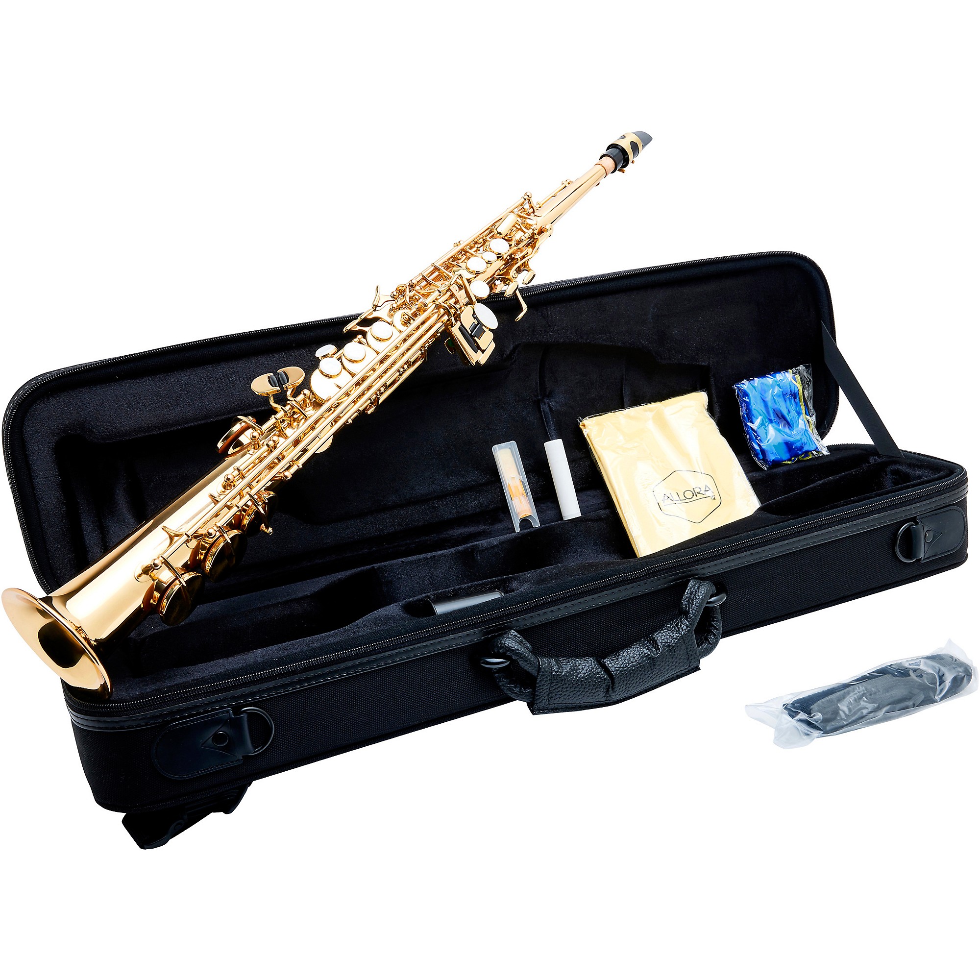 アルソア　ベスト4 セットII Open Box Allora ASPS-250 Student Series Soprano Sax Lacquer