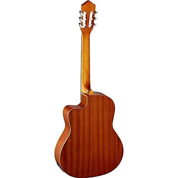 Ortega Family Series Pro RCE131 Acoustic-Electric Slim Neck Nylon String Guitar Satin Natural