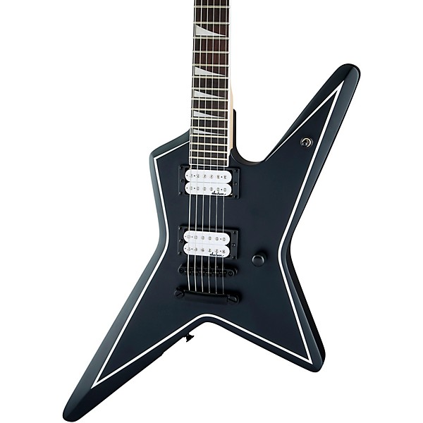 Jackson JS Series Signature Gus G. Star JS32 Electric Guitar Satin Black with White Pinstripes