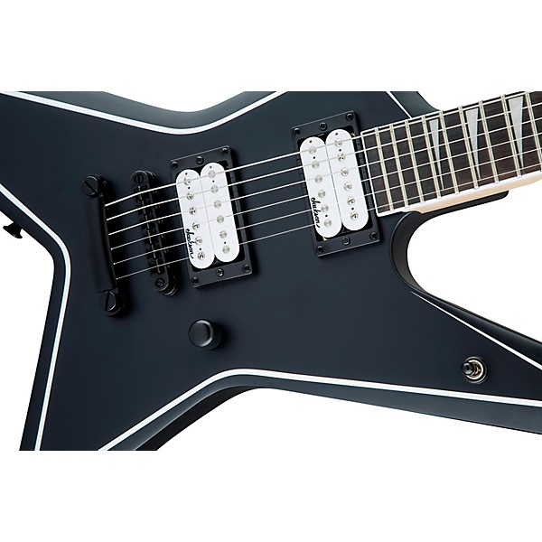 Jackson JS Series Signature Gus G. Star JS32 Electric Guitar Satin Black with White Pinstripes