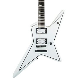 Jackson JS Series Signature Gus G. Star JS32 Electric Guitar Satin White with Black Pinstripes