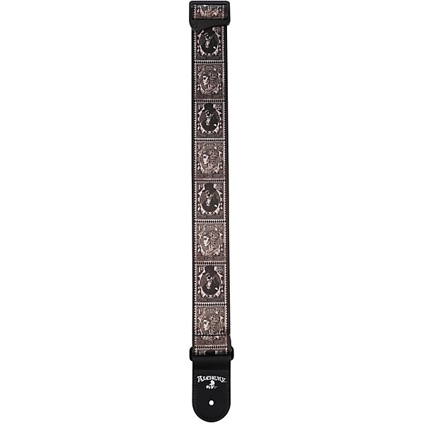 D'Addario Alchemy Polyester Straps Black and White 2 in.