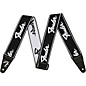 Fender WeighLess 2" Running Logo Strap Black and White 2 in. thumbnail