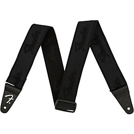 Fender WeighLess 2" Running Logo Strap Black and White 2 in. Fender WeighLess 2" Running Logo Strap Black 2 in.