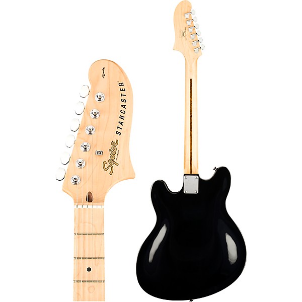 Squier Affinity Series Starcaster Maple Fingerboard Electric Guitar Black