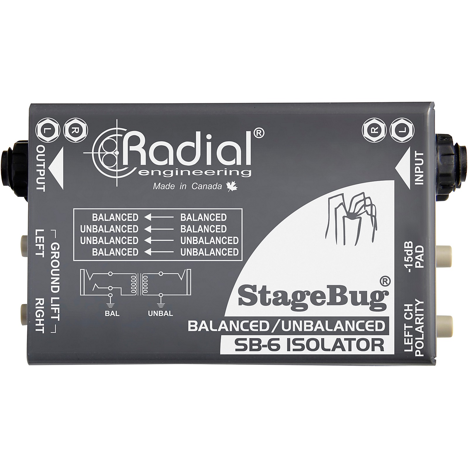 Radial Engineering StageBug SB6 Passive Stereo Line Isolator Guitar Center