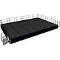 National Public Seating 16' x 24' Stage Package, 24" High with Shirred Pleat Black Skirting Grey Carpet thumbnail