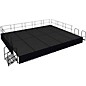National Public Seating 16' x 20' Stage Package, 24" High with Shirred Pleat Black Skirting Grey Carpet thumbnail