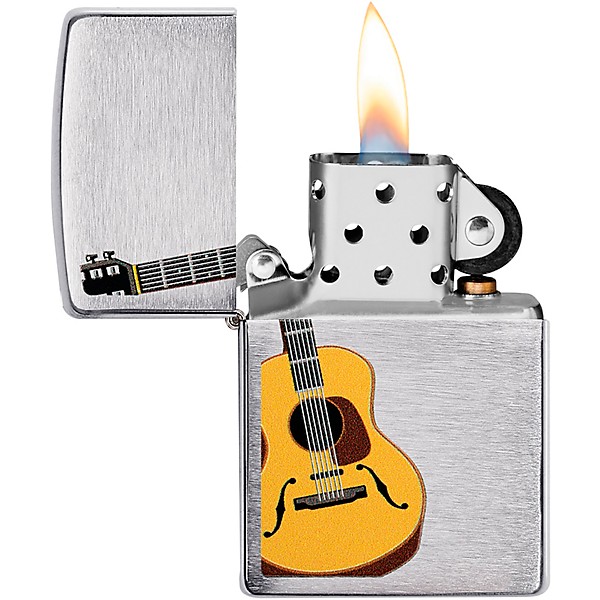 Zippo Acoustic Guitar Lighter - Brushed Chrome | Guitar Center