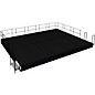 National Public Seating 16' x 20' Stage Package, 16" High with Shirred Pleat Black Skirting Black Carpet thumbnail