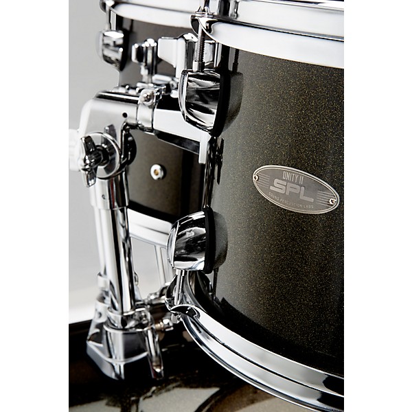 Open Box Sound Percussion Labs UNITY II 5-Piece Complete Drum Set with Hardware, Cymbals and Throne Level 1 Black Onyx Gli...