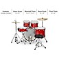 Open Box Sound Percussion Labs UNITY II 5-Piece Complete Drum Set with Hardware, Cymbals and Throne Level 1 Desert Red Spe...