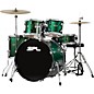 Open Box Sound Percussion Labs UNITY II 5-Piece Complete Drum Set with Hardware, Cymbals and Throne Level 1 Pine Green Gli...