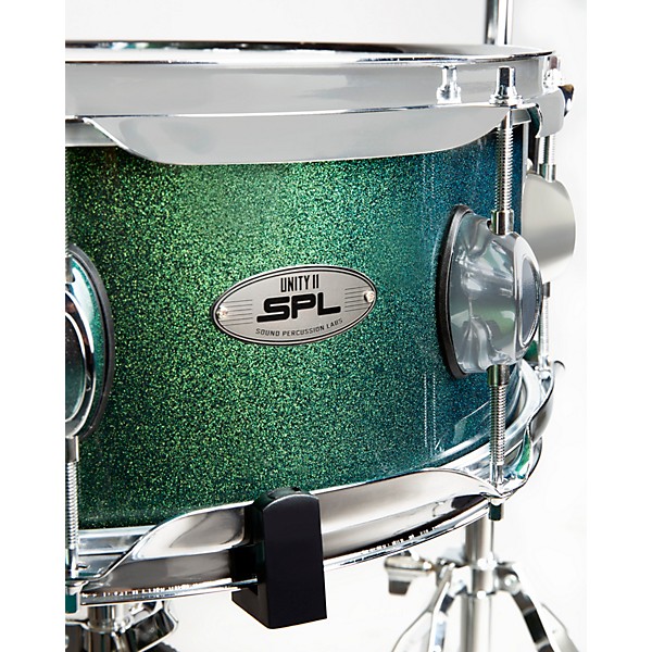 Open Box Sound Percussion Labs UNITY II 5-Piece Complete Drum Set with Hardware, Cymbals and Throne Level 1 Pine Green Gli...