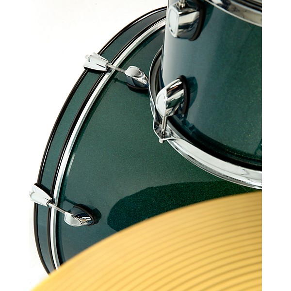 Open Box Sound Percussion Labs UNITY II 5-Piece Complete Drum Set with Hardware, Cymbals and Throne Level 1 Pine Green Gli...