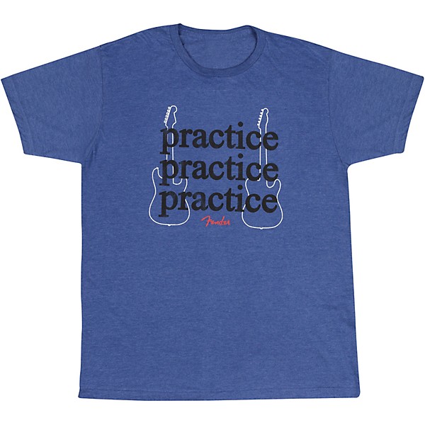 Fender Practice T-Shirt XX Large Heathered Blue