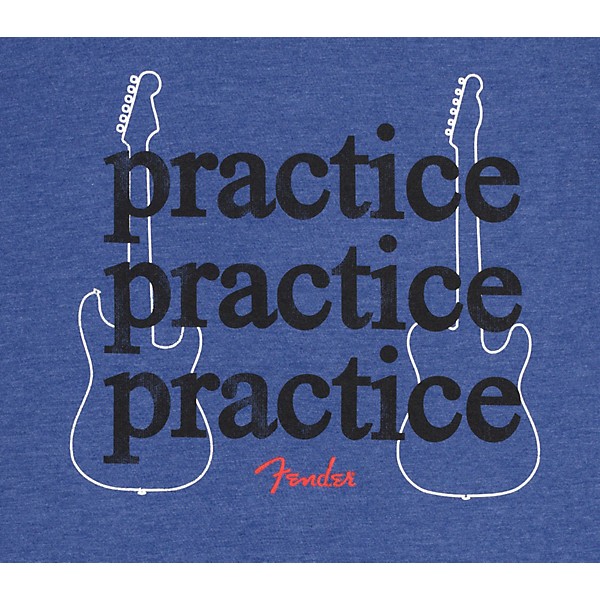 Fender Practice T-Shirt XX Large Heathered Blue