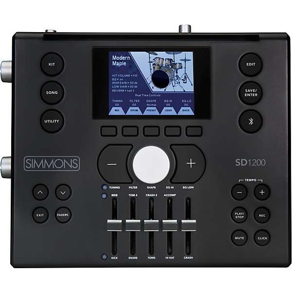 Open Box Simmons SD1200 Electronic Drum Kit with Mesh Pads Level 2 Blue Metallic 194744439131