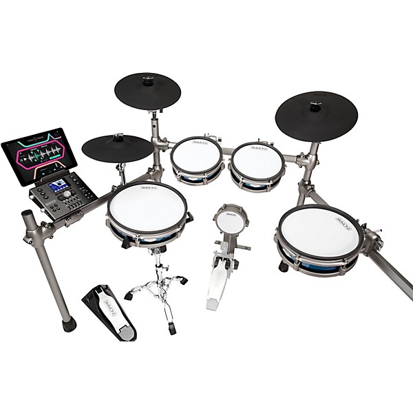 Open Box Simmons SD1200 Electronic Drum Kit with Mesh Pads Level 2 Blue Metallic 194744439131
