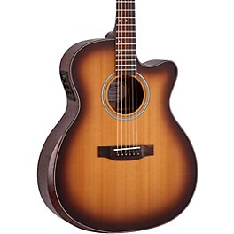 Mitchell T413CE-BST Terra Series Auditorium Solid Torrefied Spruce Top Acoustic-Electric Guitar Edge Burst