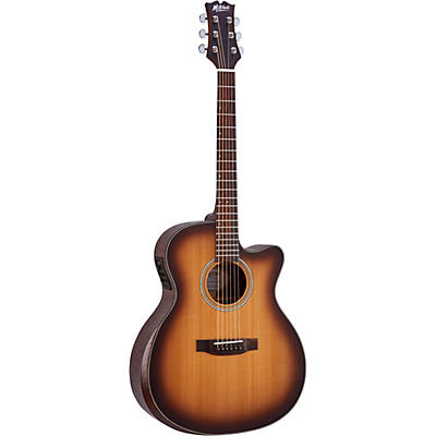 Mitchell T413ce-Bst Terra Series Auditorium Solid Torrefied Spruce Top Acoustic-Electric Guitar Edge Burst for sale