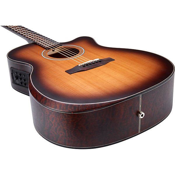 Clearance Mitchell T413CE-BST Terra Series Auditorium Solid Torrefied Spruce Top Acoustic-Electric Guitar Edge Burst