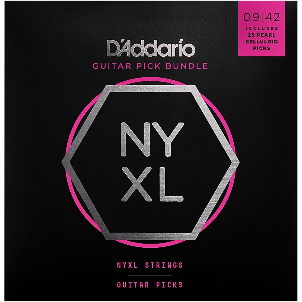 UPC 019954307714 product image for D'addario Nyxl Electric Guitar Strings With 25 Celluloid Picks .009-.042 Light | upcitemdb.com