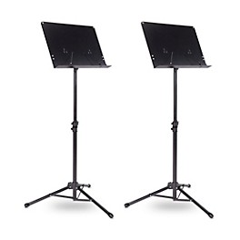 Musician's Gear Tripod Orchestral Music Stand Regular Black - 2 Pack