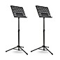 Musician's Gear Tripod Orchestral Music Stand Perforated Black - 2 Pack thumbnail