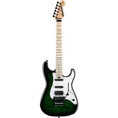 Jackson Usa Signature Adrian Smith San Dimas Dkqm Electric Guitar Transparent Green Burst for sale